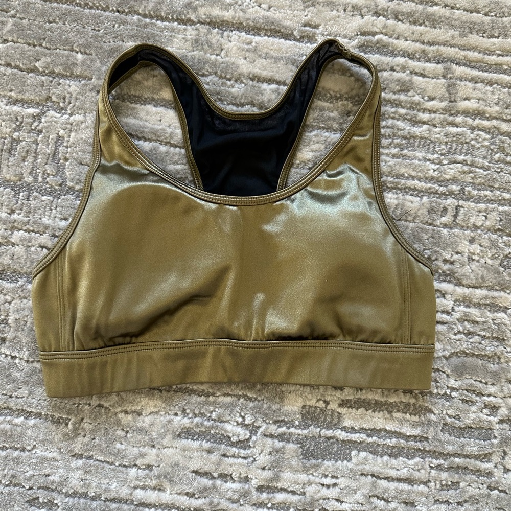 KORAL - Gold and Black Sports Bra- Size Medium